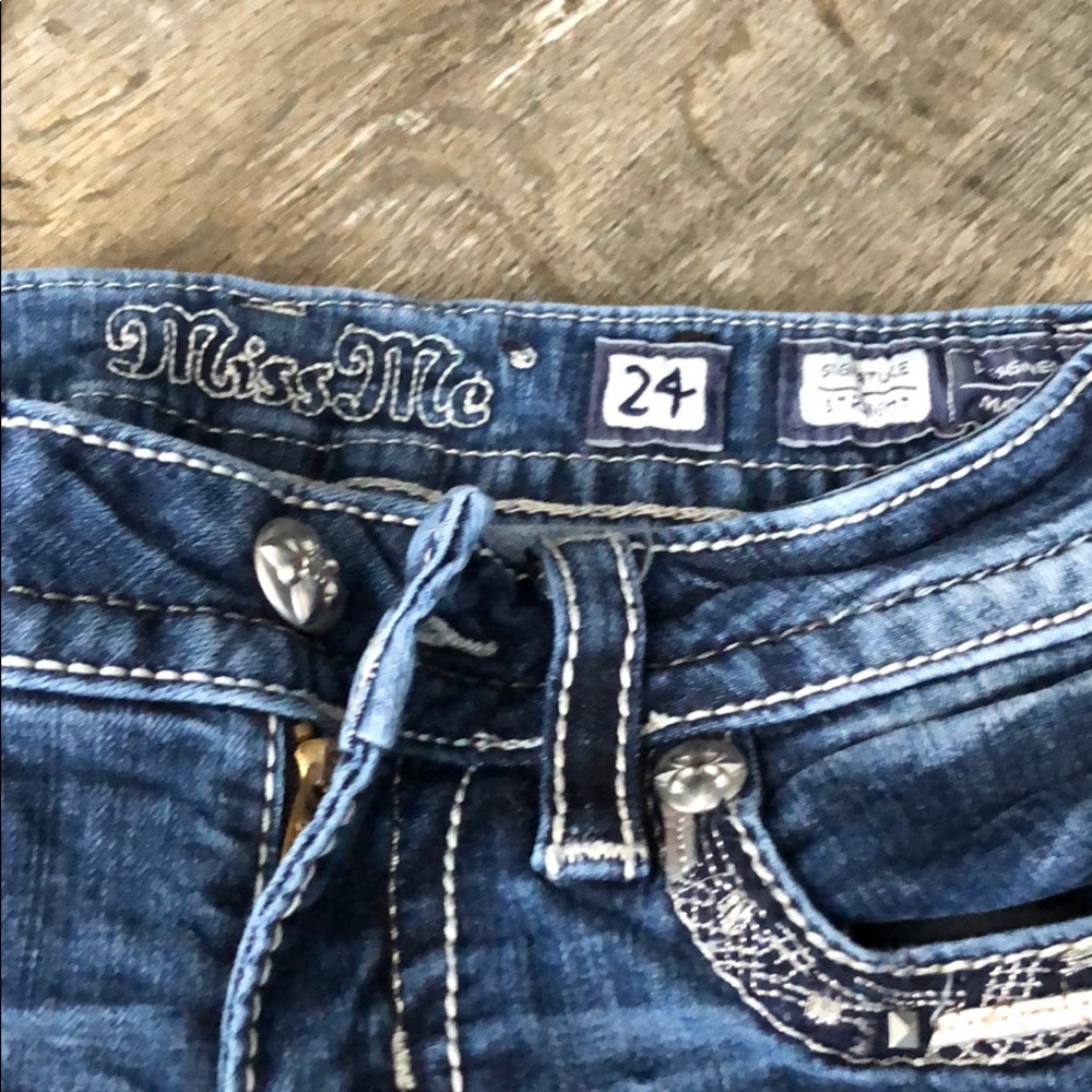 New miss me buckle bling jeans pants  rhinestone - Picture 4 of 6